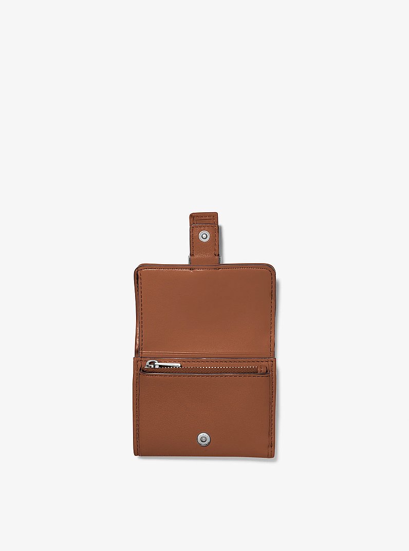 Colby Small Leather Tri-Fold Wallet in LUGGAGE | Michael Kors