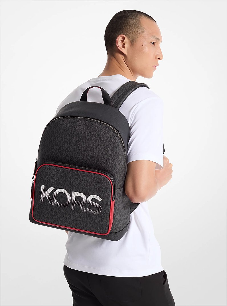 Cooper Signature Logo Backpack in BRIGHT RED | Michael Kors
