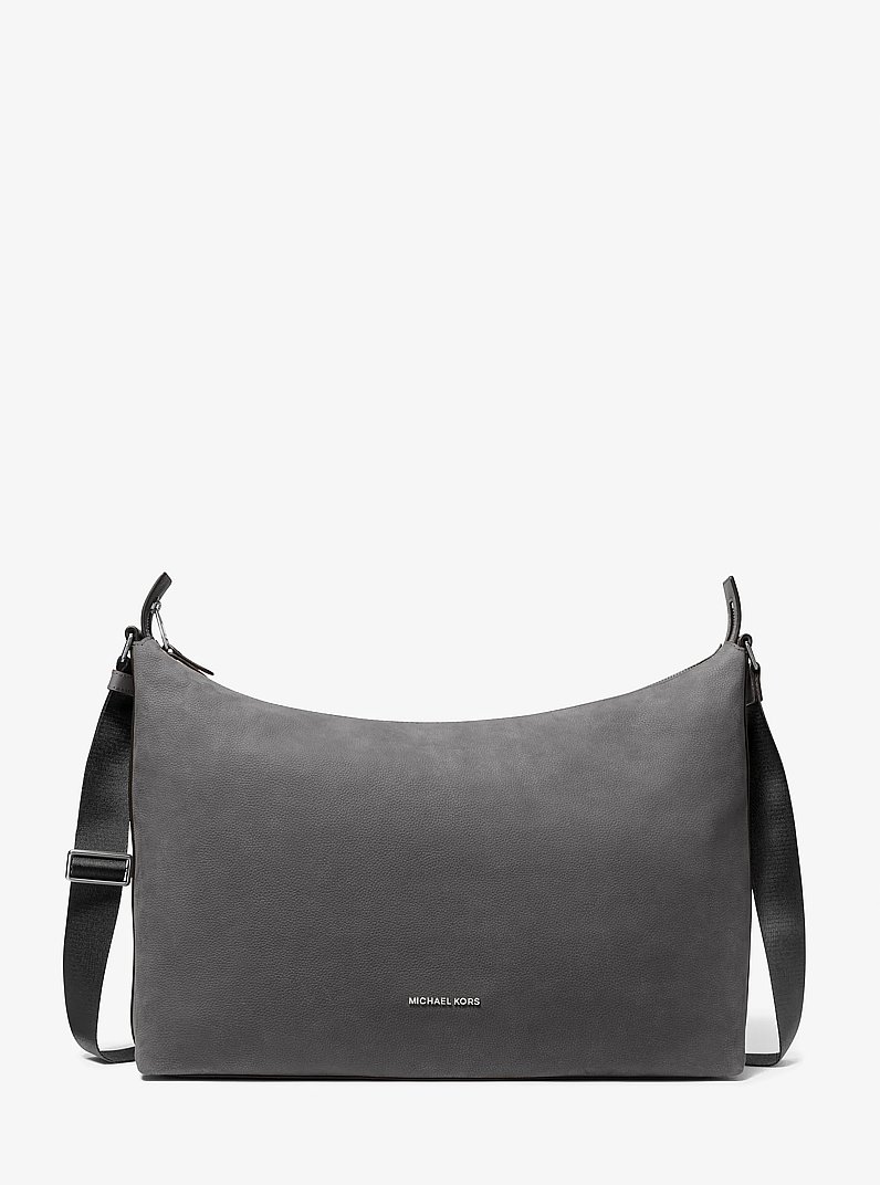 Hudson Nubuck Hobo Bag in SLATE | Michael Kors