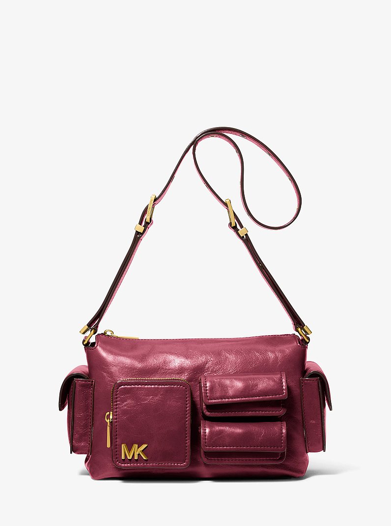 Dakota Medium Leather Shoulder Bag in CRIMSON | Michael Kors
