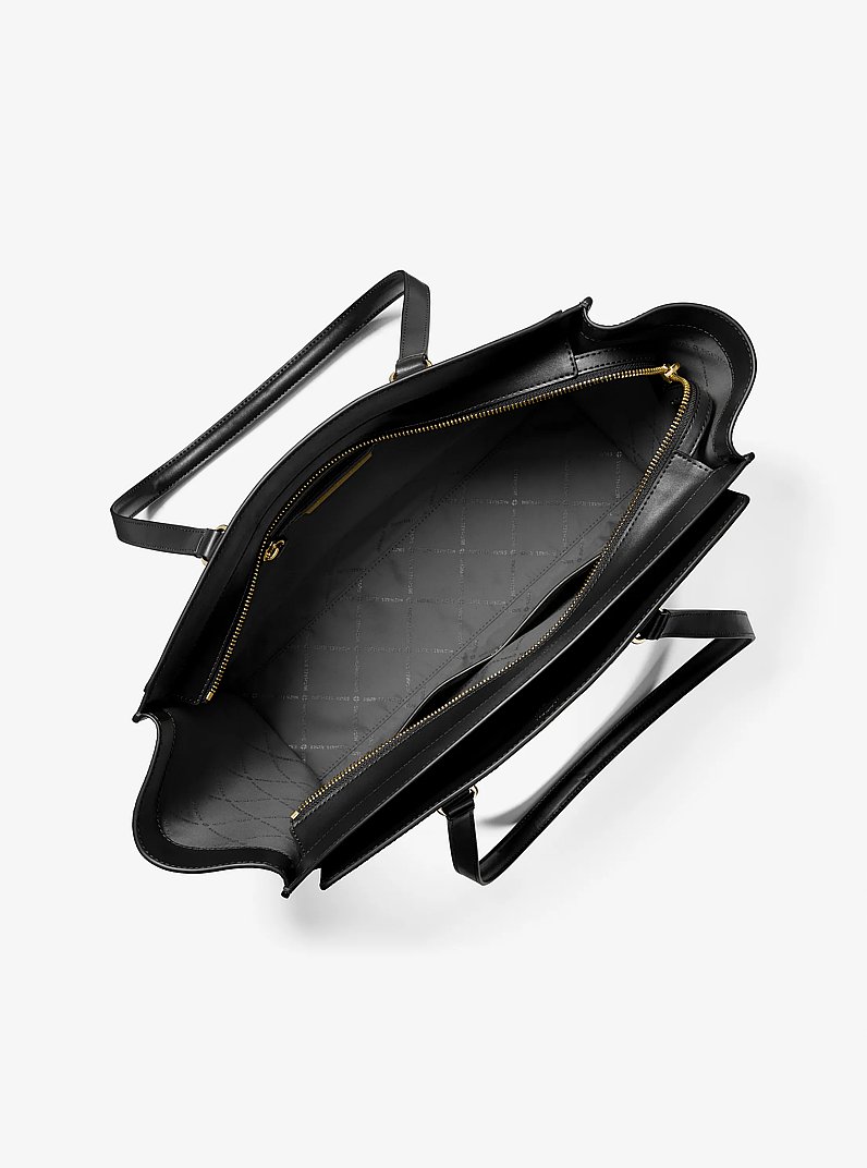 Shopper Becca Large aus Saffianleder in SCHWARZ | Michael Kors