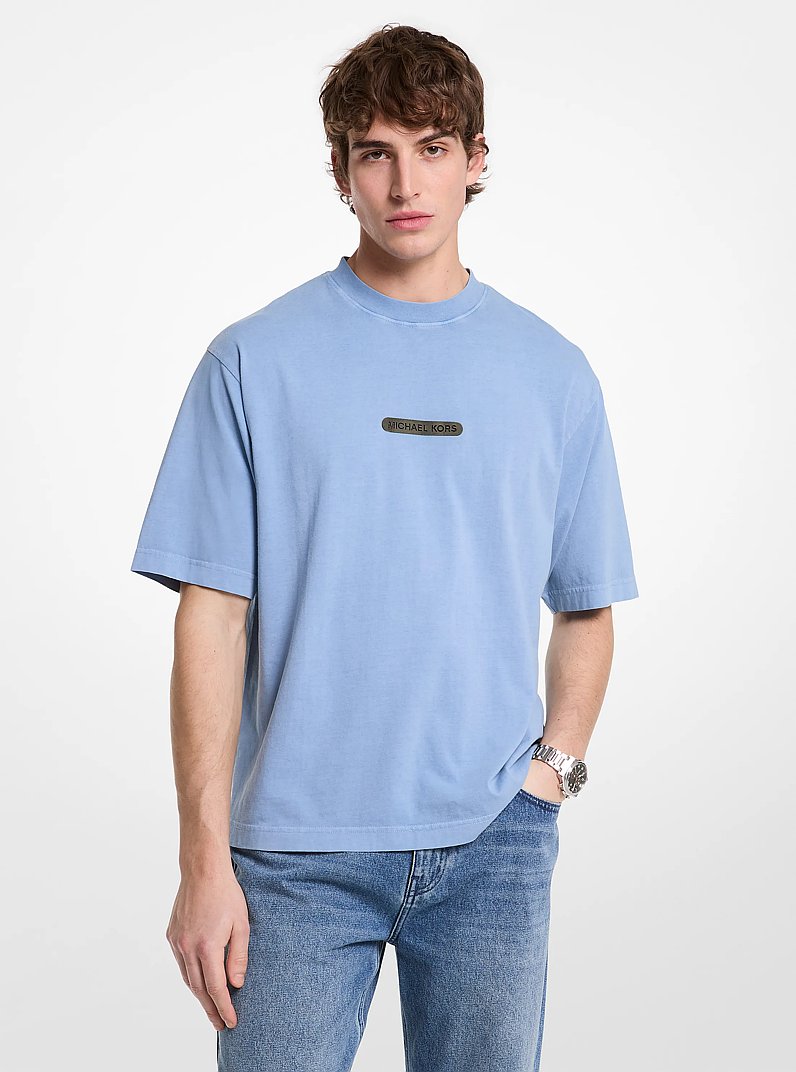 Logo Cotton T-Shirt in CHAMBRAY | Michael Kors