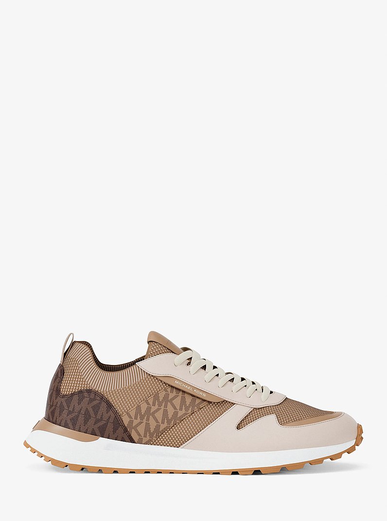 Dax Mixed-Media Sneaker in CAMEL MLT | Michael Kors