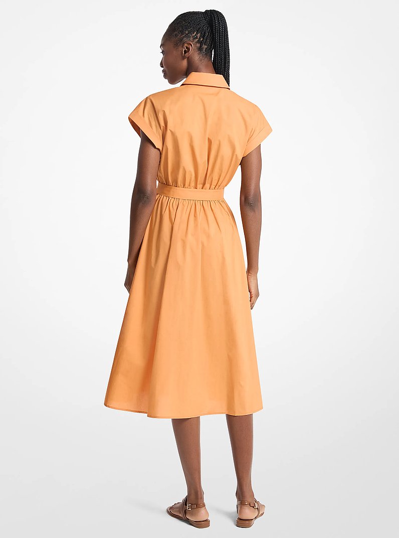 Cotton Poplin Midi Dress in MIDNIGHTBLUE - Sale | Michael Kors [US]