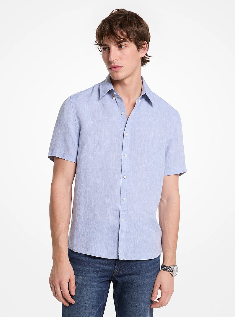 Slim-Fit Linen Shirt in CHAMBRAY | Michael Kors