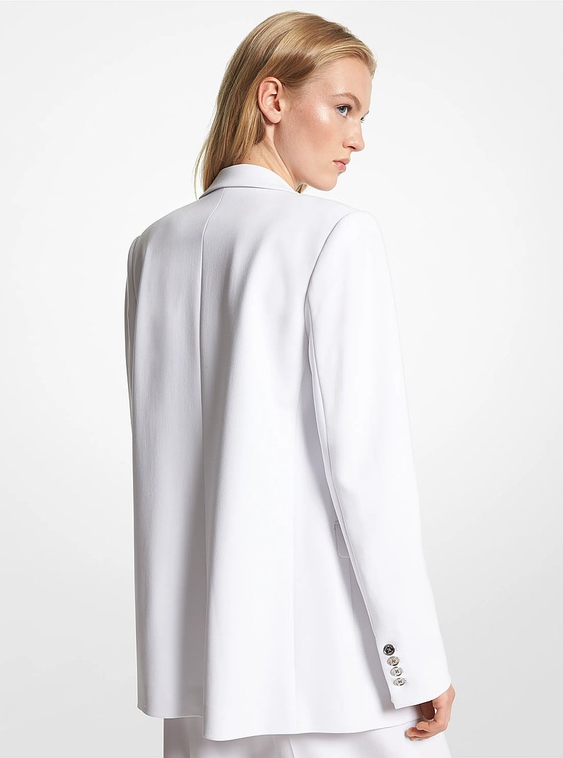 Crepe Boyfriend Blazer in WHITE | Michael Kors