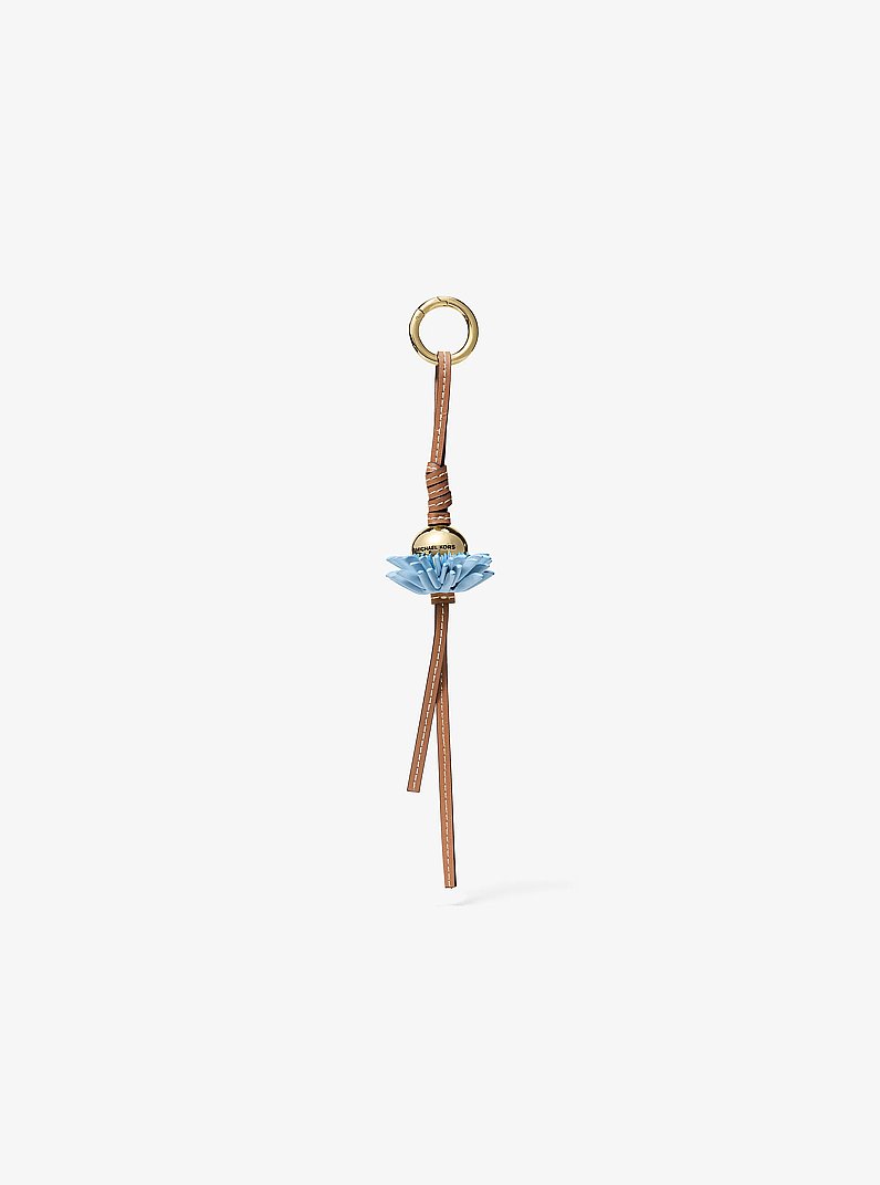 Leather Flower Bag Charm in CHAMBRAY | Michael Kors