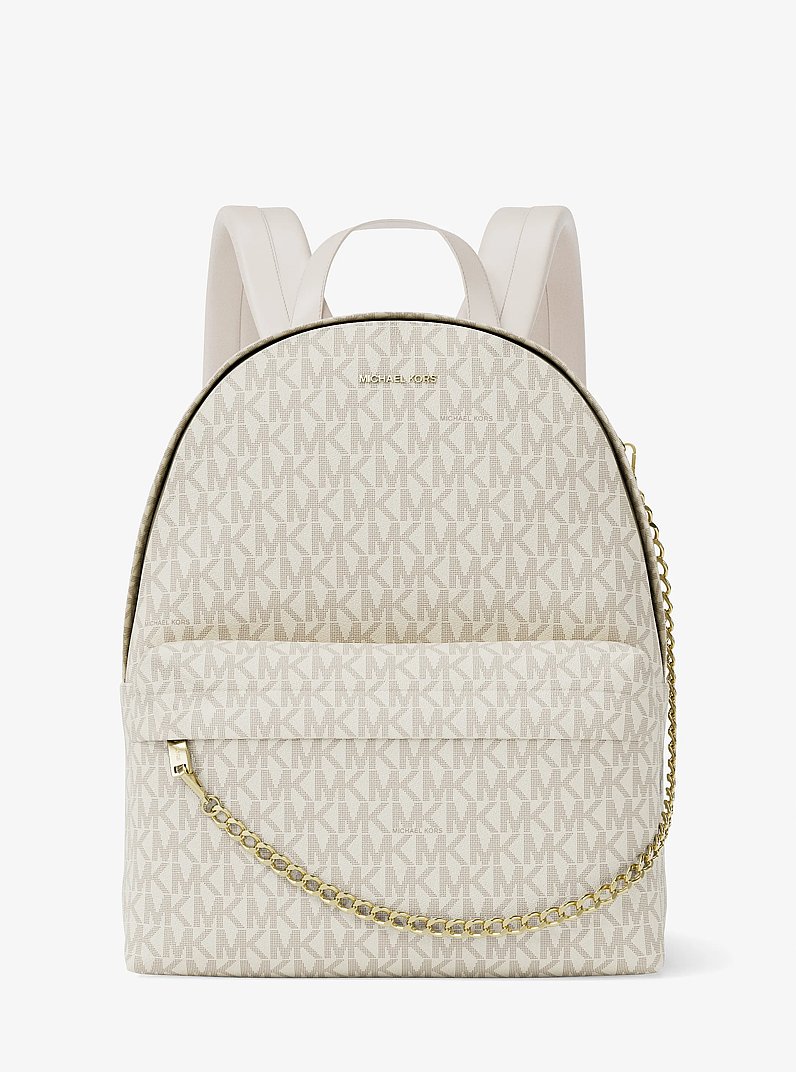 Slater Large Signature Logo Backpack in LT CRM MULTI | Michael Kors