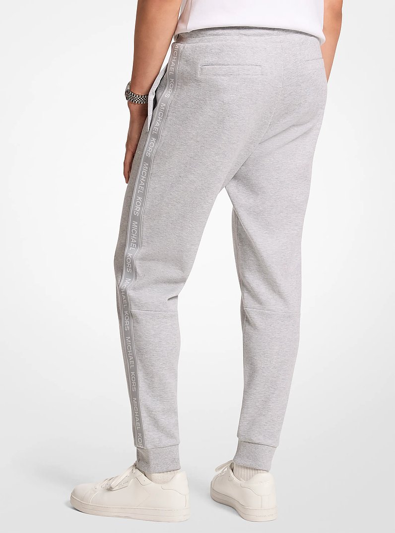 Logo Tape Cotton Blend Joggers in HEATHER GREY | Michael Kors