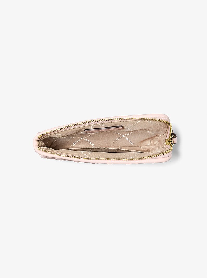 Bolso de pulsera Jet Set Travel peque&ntilde;o con matelass&eacute; in ROS&Aacute;CEO POLVORIENTO | Michael Kors