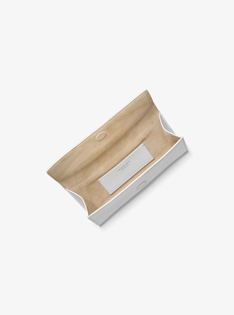 Bolso clutch Cate de cuero in BLANCO INTENSO | Michael Kors