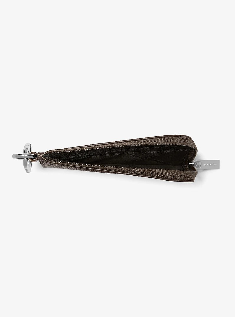 Hudson Signature Logo Zip Pouch in BROWN/LUGGAGE | Michael Kors