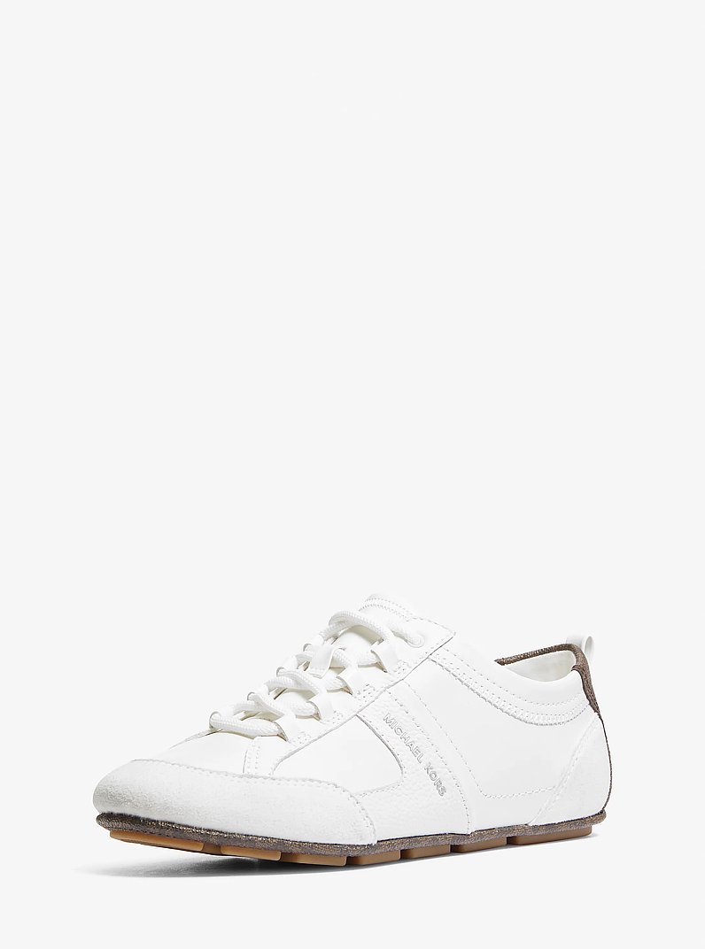Keely Leather Trainer in OPTIC WHITE | Michael Kors