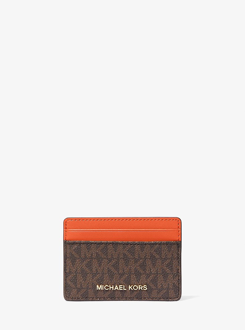 Porta carte di credito Jet Set con logo in MIMOSA | Michael Kors