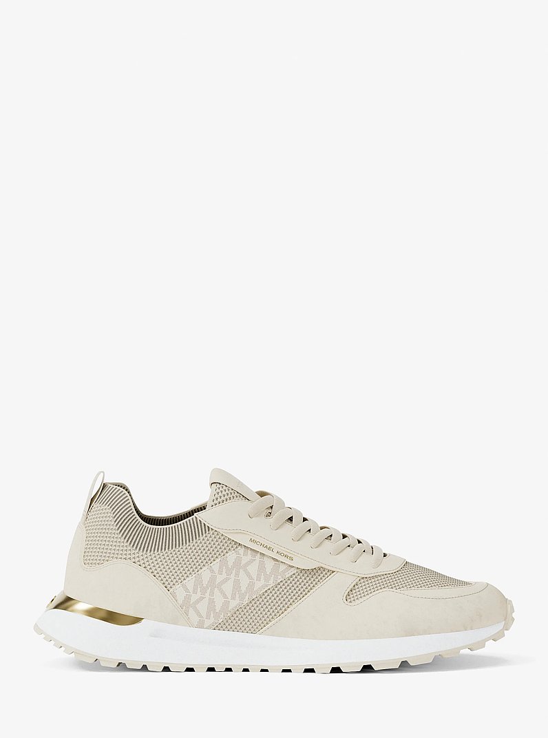 Jesse Mixed-Media Trainer in CREAM | Michael Kors