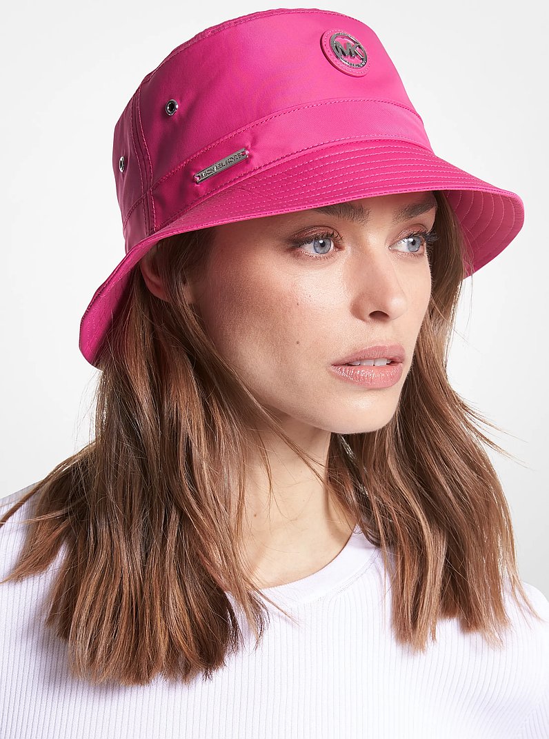 Logo Woven Bucket Hat in CERISE | Michael Kors