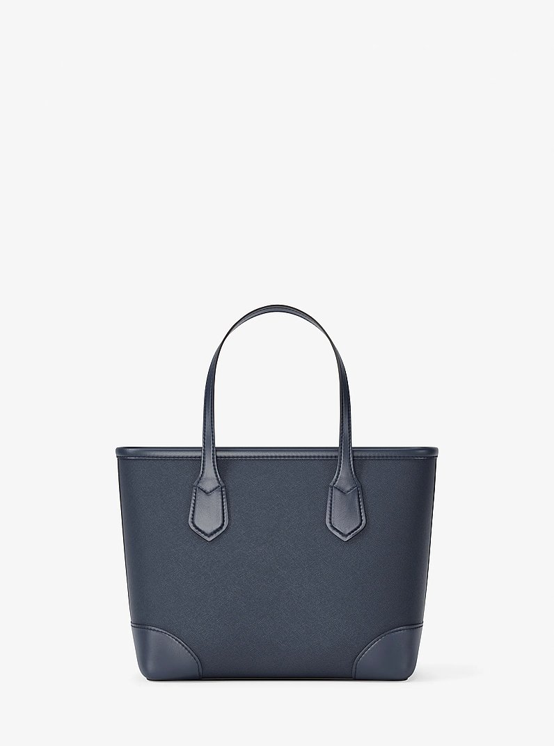 Eva Extra-Small Saffiano Leather Convertible Tote Bag in NAVY | Michael Kors