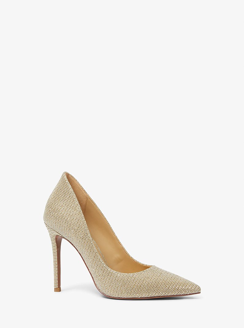 Keke Glitter Chain Mesh Pump in PALE GOLD | Michael Kors