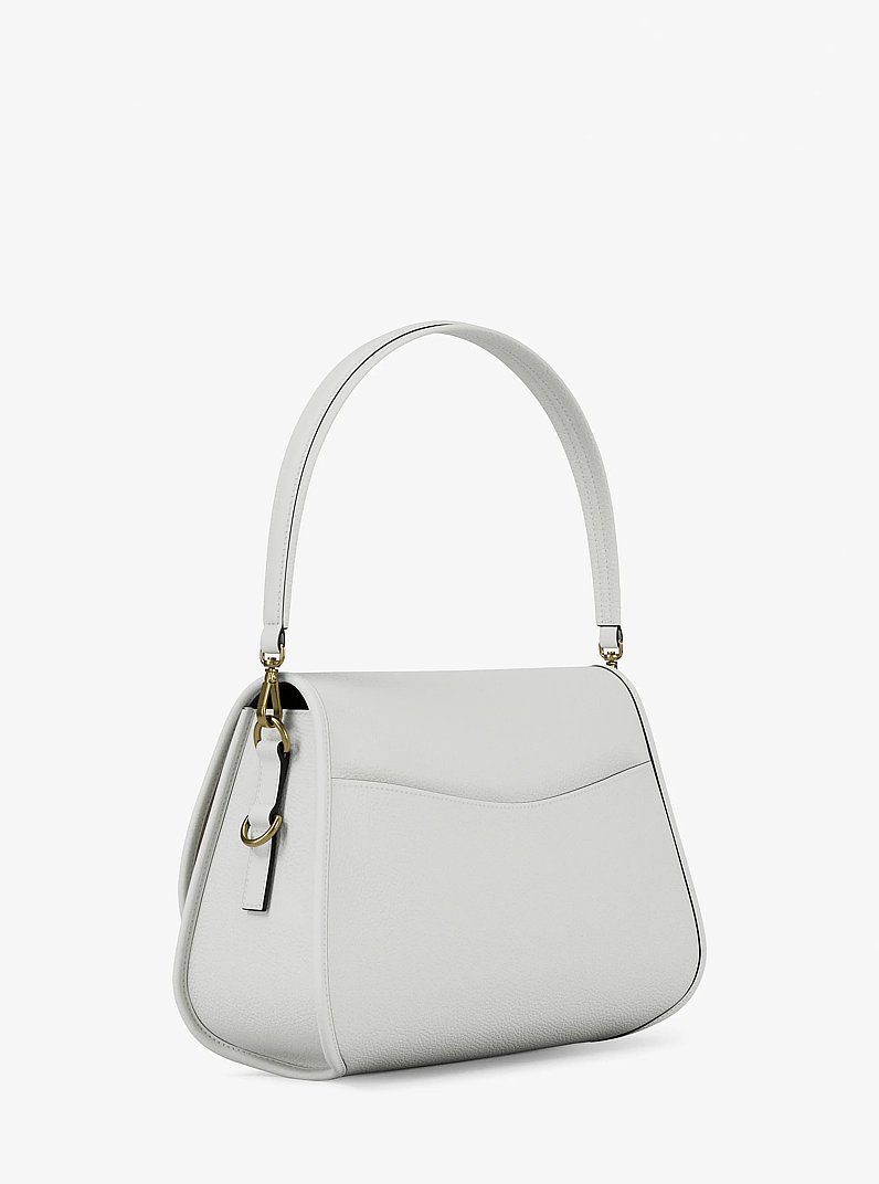 Wandelbare Messenger-Tasche Holmes Medium aus gekrispeltem Leder in EGGSHELL | Michael Kors