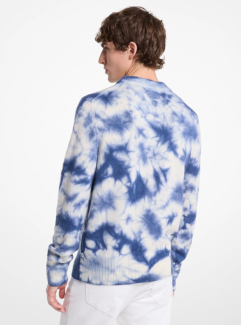 Tie Dye Wool and Cashmere Crewneck Sweater