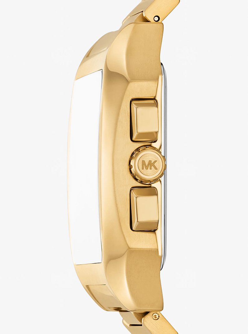 Hayes Oversized Gold-Tone Sport Watch in GOLD | Michael Kors