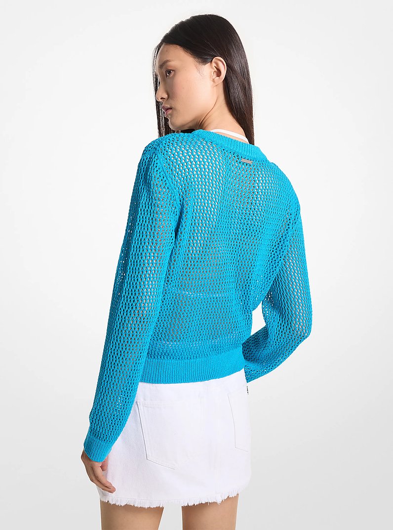 Mesh Sweater in MILOS BLUE | Michael Kors