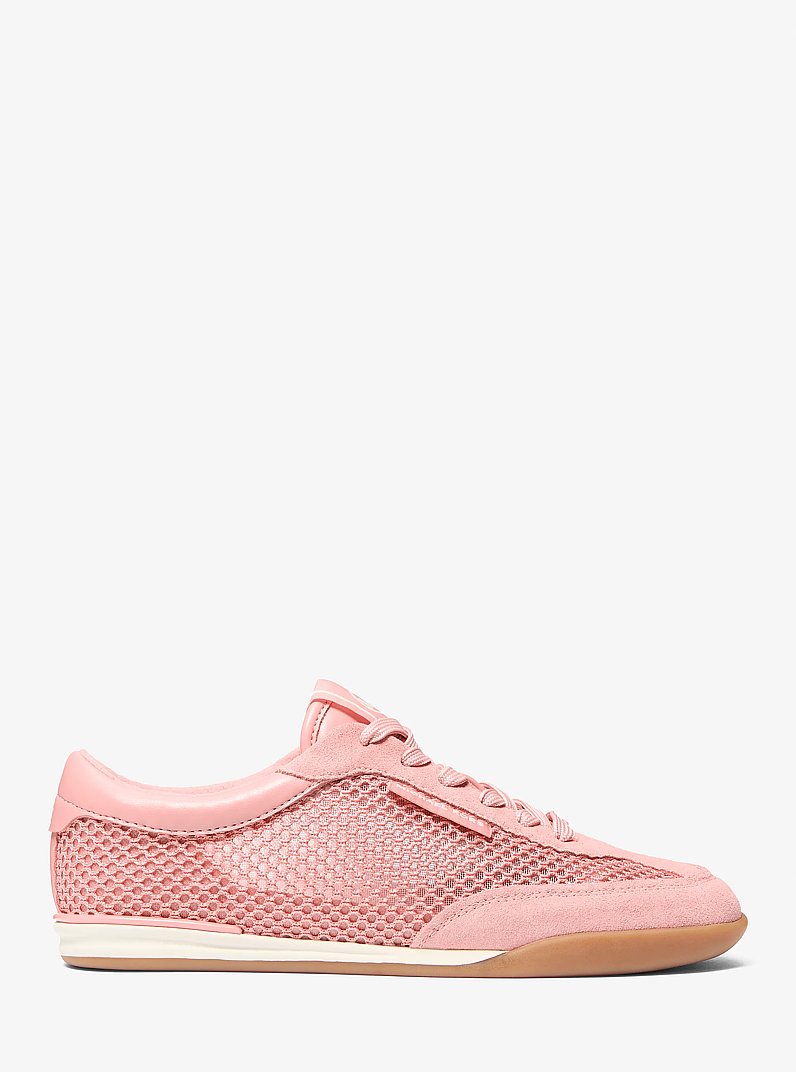 Sneaker Nolan in mesh e pelle scamosciata in ROSA PRIMULA | Michael Kors