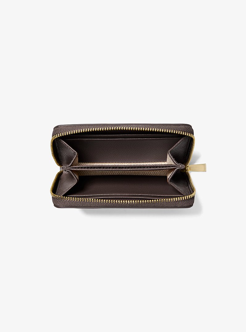 Jet Set Small Leather Wallet in CHOCOLATE | Michael Kors