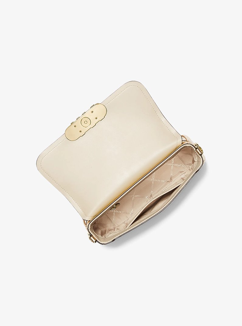 Schultertasche Parker Medium aus Leder in Metallic-Optik