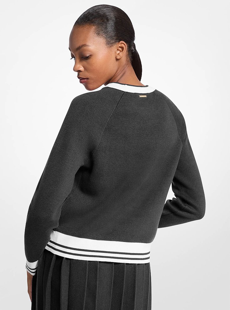 Su&eacute;ter de mezcla de algod&oacute;n con logotipo in NEGRO | Michael Kors