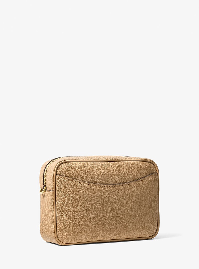 Bev Large Signature Logo Crossbody Bag in BURNT KHAKI | Michael Kors
