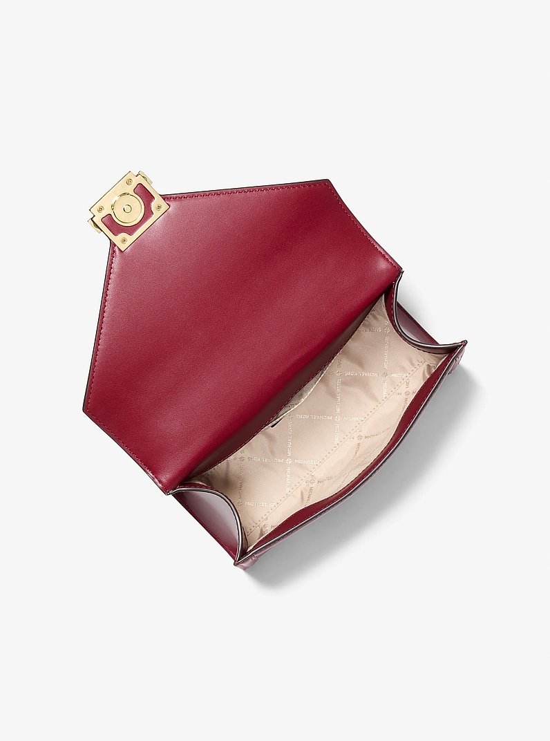 Whitney Medium Signature Logo and Metallic Shoulder Bag in CHERRY MULTI | Michael Kors