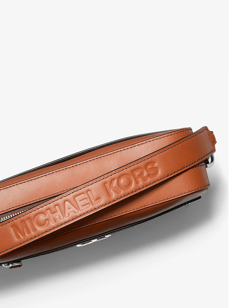 Varick Leather Camera Bag in LUGGAGE | Michael Kors