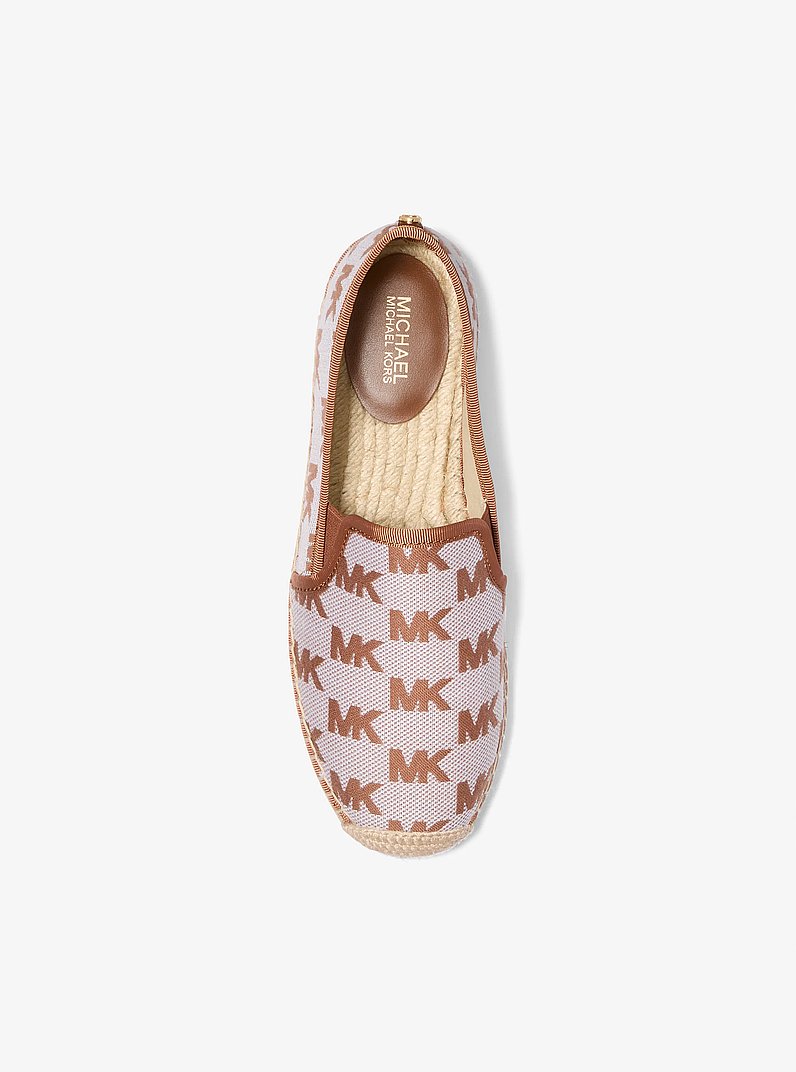 Hastings Logo Jacquard Slip-On Espadrille in LUGGAGE | Michael Kors