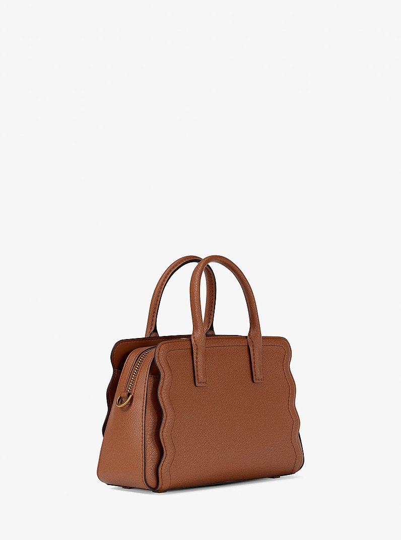 Bolso cruzado convertible Laila extrapeque&ntilde;o de piel granulada in LUGGAGE | Michael Kors