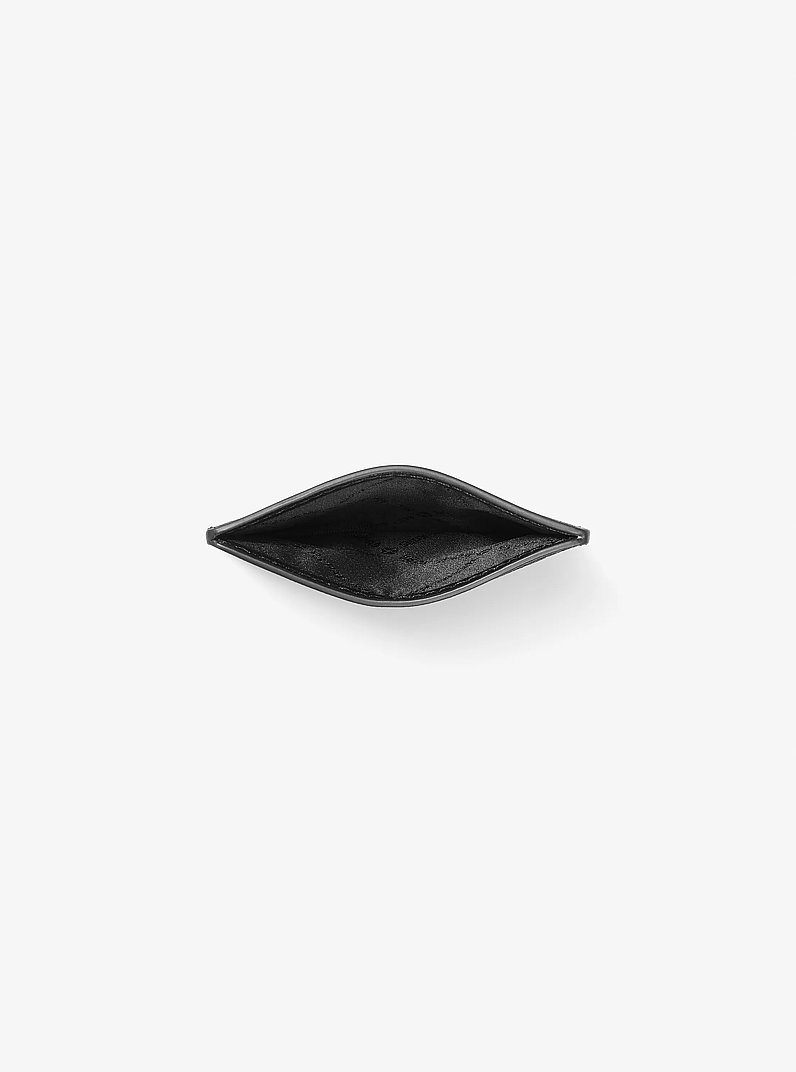 Jet Set Large Saffiano Leather Card Holder in BLACK | Michael Kors