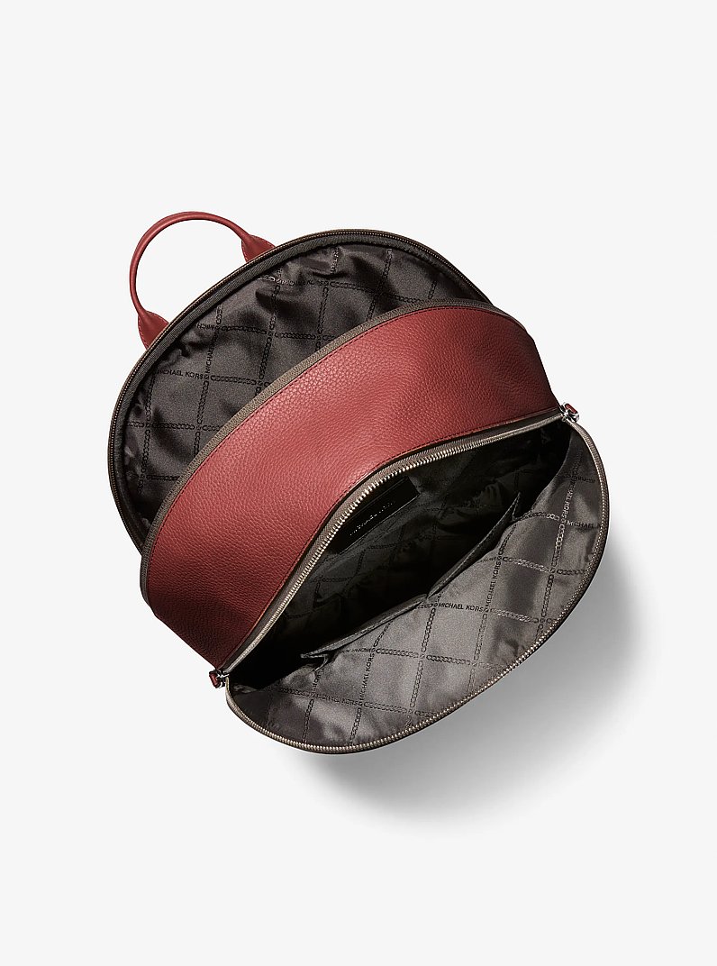 Hudson Leather Commuter Backpack in DARK_BRANDY | Michael Kors