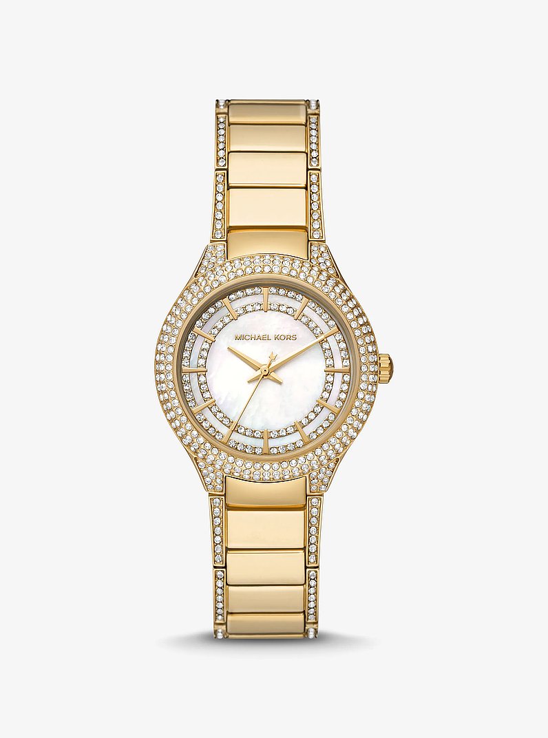 Mini Sylvia Pavé Gold-Tone Watch | Michael Kors [US]