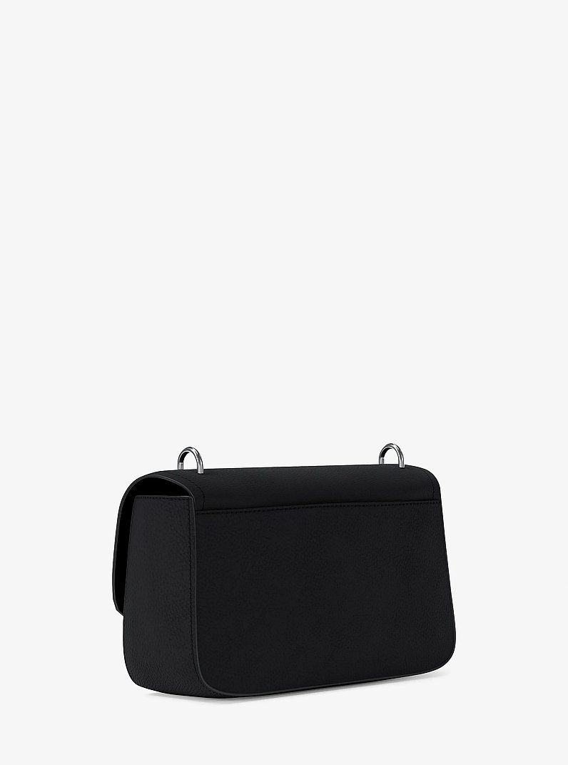 Schultertasche Tribeca Large aus gekrispeltem Leder in SCHWARZ | Michael Kors