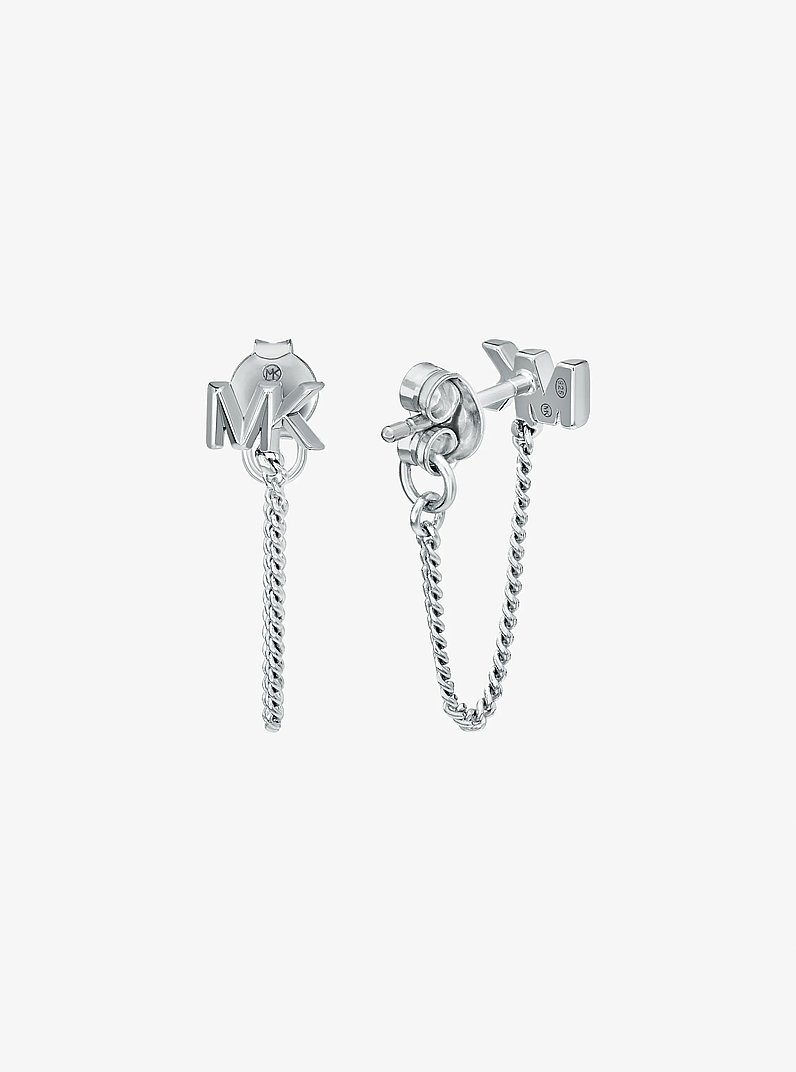 Ohrringe mit Logo aus Sterlingsilber mit Edelmetallbeschichtung in SILBERTON | Michael Kors