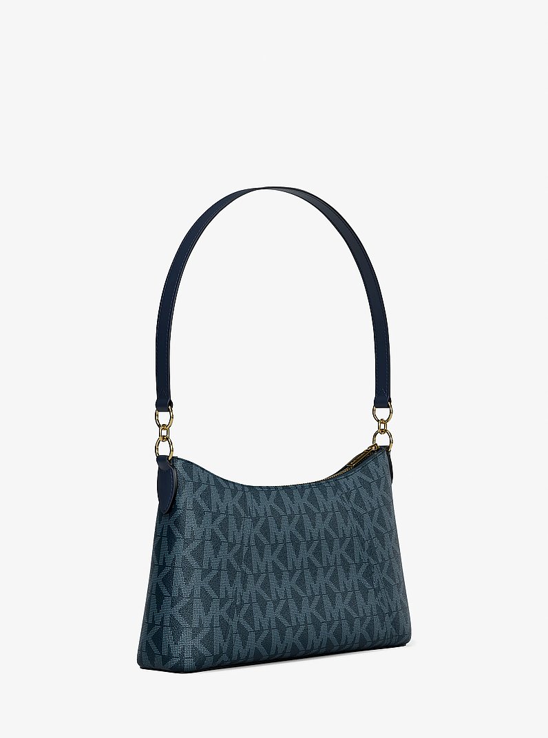 Borsa a tracolla convertibile Sienna media con stampa logo in BLU AMMIRAGLIO | Michael Kors