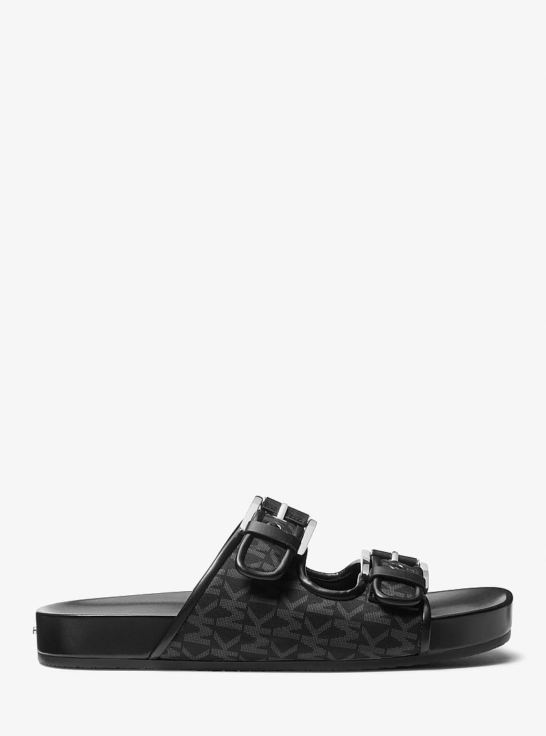 Sandalia Byers tipo chancla con logotipo exclusivo in NEGRO | Michael Kors
