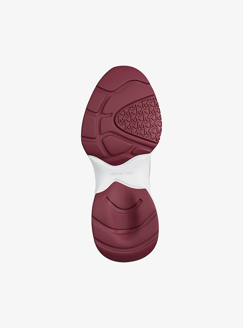 Zuma Leather and Mesh Trainer in MULBERRY | Michael Kors