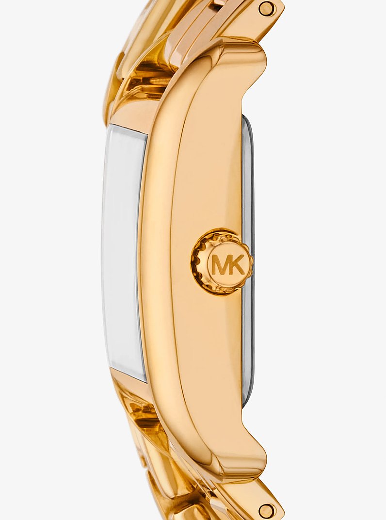 Mini Monroe Silver-Tone Double Wrap Watch in GOLD | Michael Kors