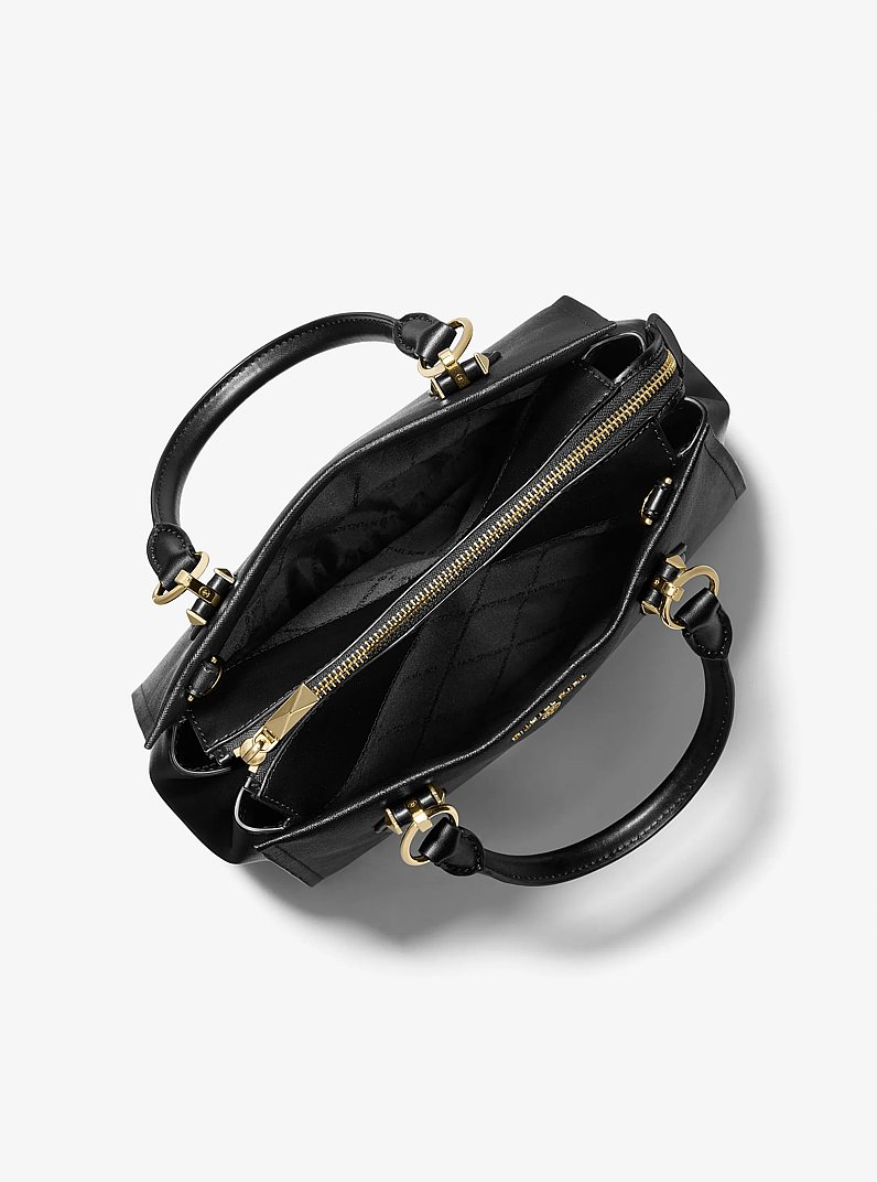 Bolso satchel Marilyn mediano de piel saffiano in NEGRO | Michael Kors