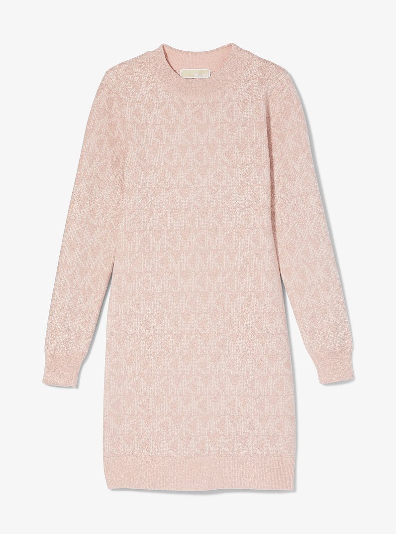 Metallic Logo Knit Dress