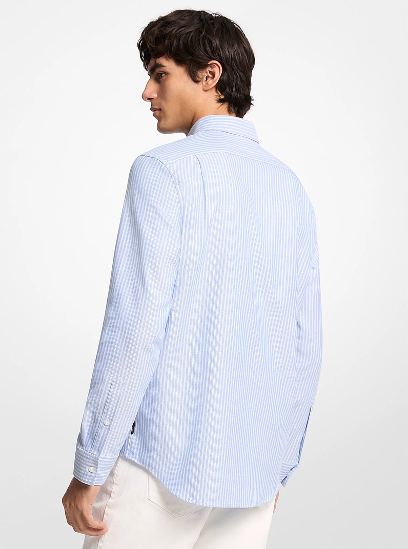Camisa de corte cl&aacute;sico de algod&oacute;n a rayas in [3750] | Michael Kors