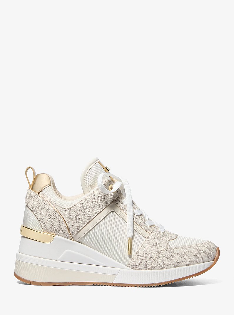 Georgie Signature Logo Trainer in VANILLA | Michael Kors