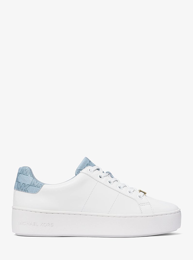 Poppy Logo Trim Sneaker in PALE BLUE | Michael Kors