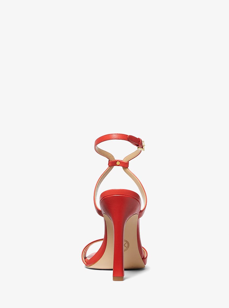Amara Leather Sandal in SPICED CORAL | Michael Kors